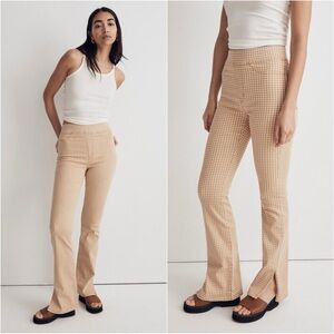 Madewell Jeans Pull-On Skinny Flare in Mini Check Autumn Gold Sz 30 NWT New